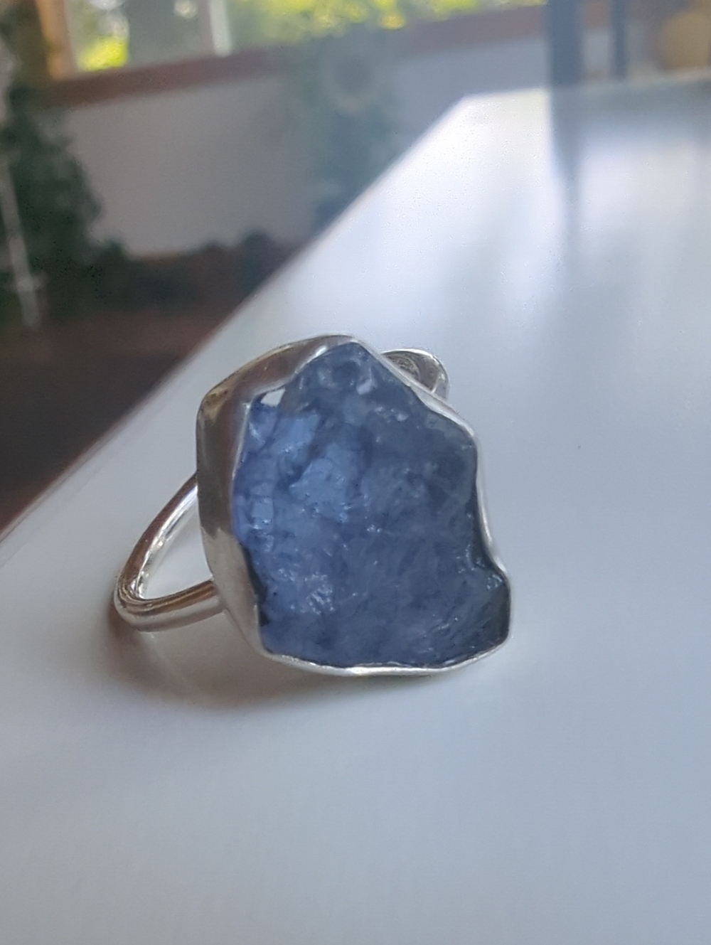 Raw Tanzanite Stone 925 Sterling Silver Ring - 5.75 - Picture 9 of 12